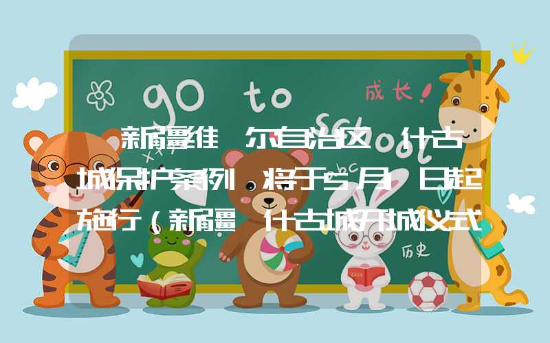《新疆维吾尔自治区喀什古城保护条例》将于5月1日起施行（新疆喀什古城开城仪式）