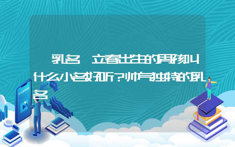 「乳名」立春出生的男孩叫什么小名好听？帅气独特的乳名