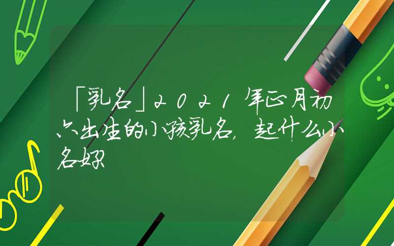 「乳名」2021年正月初六出生的小孩乳名，起什么小名好？