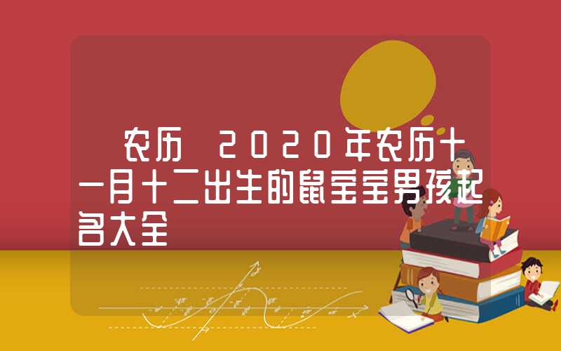 「农历」2020年农历十一月十二出生的鼠宝宝男孩起名大全