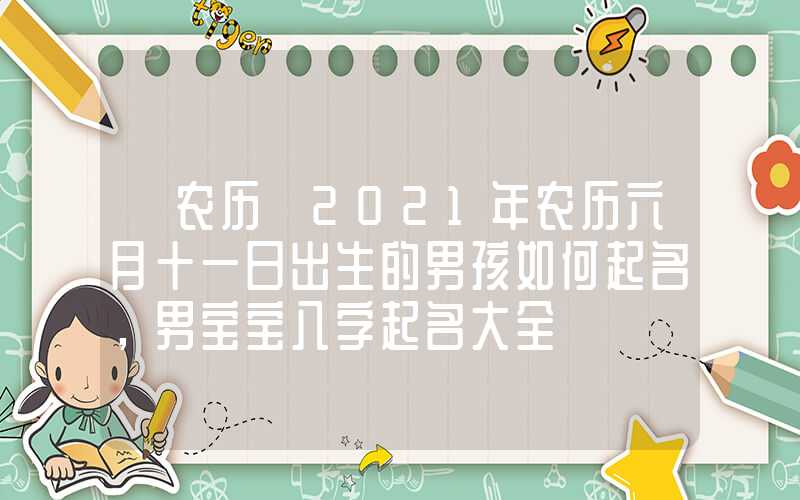 「农历」2021年农历六月十一日出生的男孩如何起名，男宝宝八字起名大全