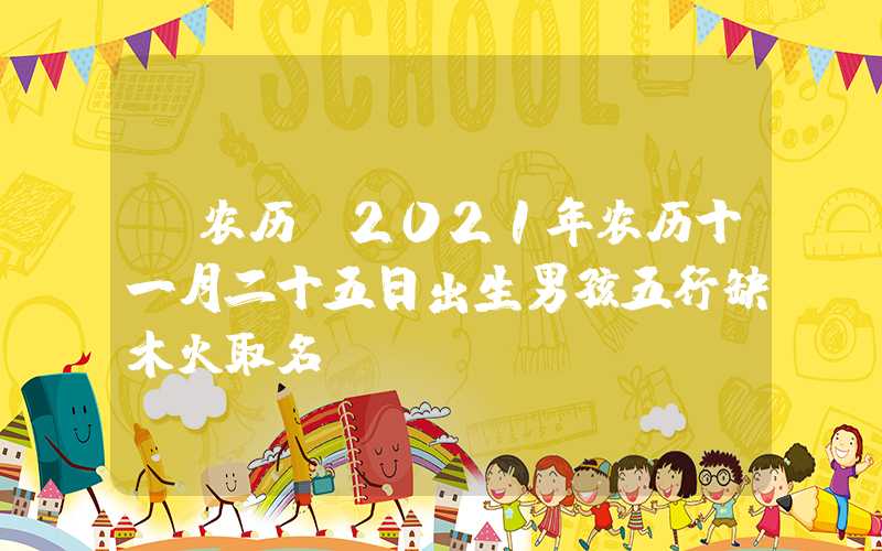 「农历」2021年农历十一月二十五日出生男孩五行缺木火取名