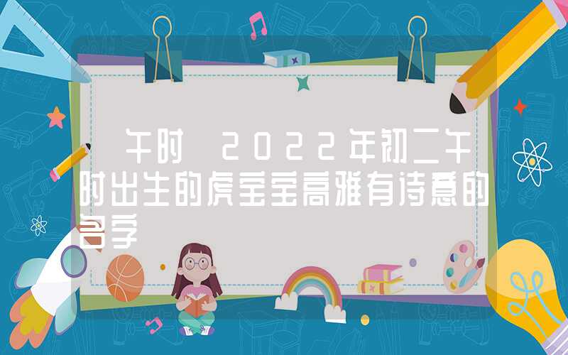 「午时」2022年初二午时出生的虎宝宝高雅有诗意的名字