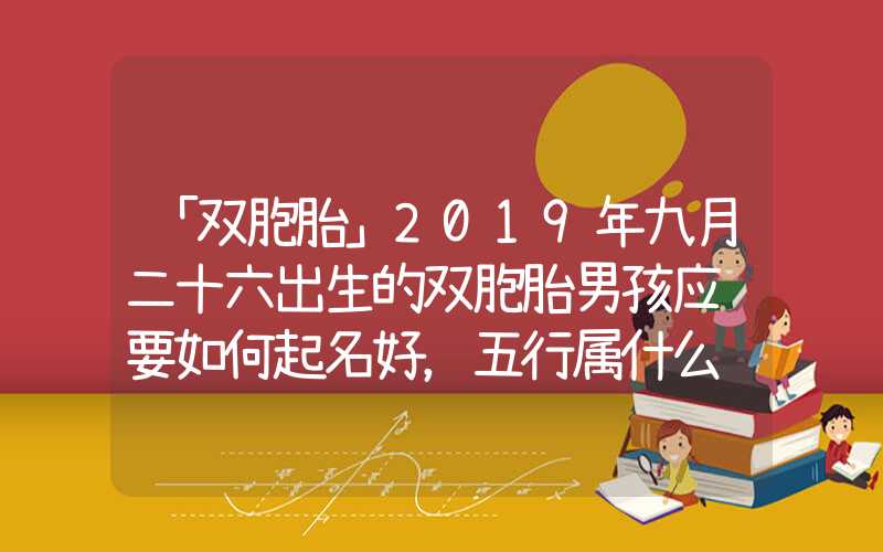 「双胞胎」2019年九月二十六出生的双胞胎男孩应该要如何起名好，五行属什么
