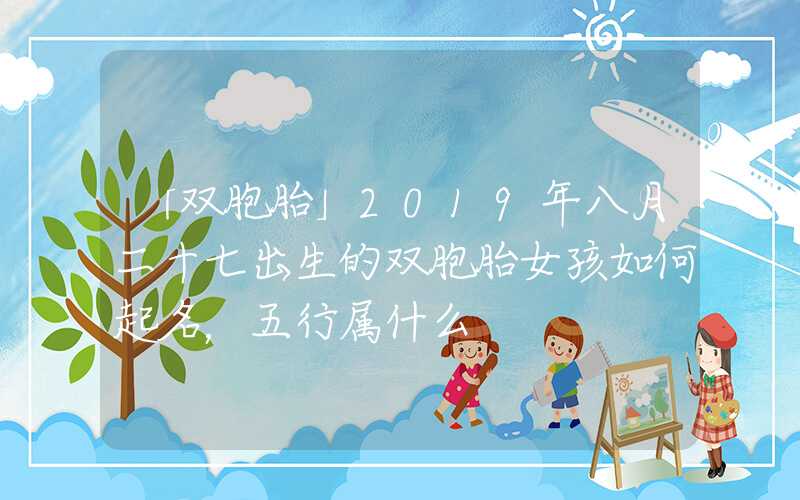 「双胞胎」2019年八月二十七出生的双胞胎女孩如何起名，五行属什么