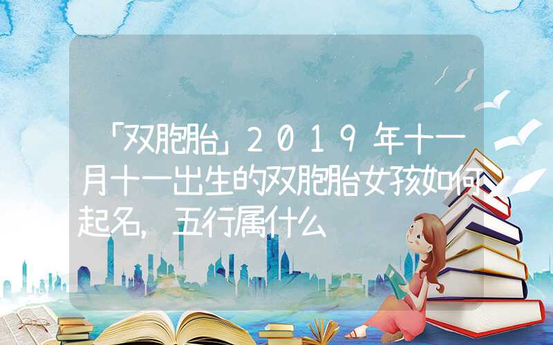 「双胞胎」2019年十一月十一出生的双胞胎女孩如何起名，五行属什么