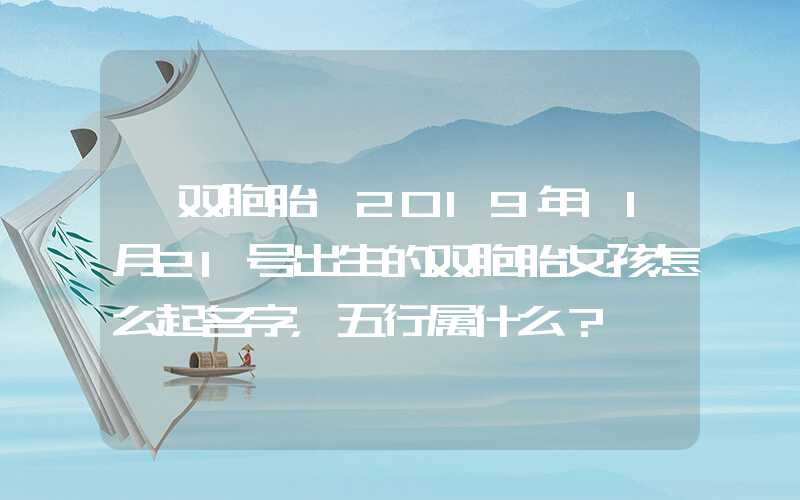 「双胞胎」2019年11月21号出生的双胞胎女孩怎么起名字，五行属什么？