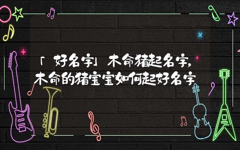 「好名字」木命猪起名字，木命的猪宝宝如何起好名字