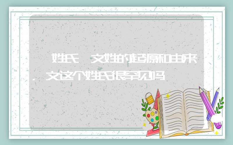 「姓氏」文姓的起源和由来，文这个姓氏很罕见吗