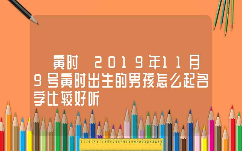 「寅时」2019年11月9号寅时出生的男孩怎么起名字比较好听