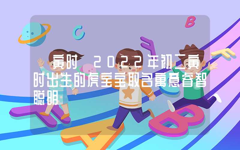 「寅时」2022年初二寅时出生的虎宝宝取名寓意睿智聪明
