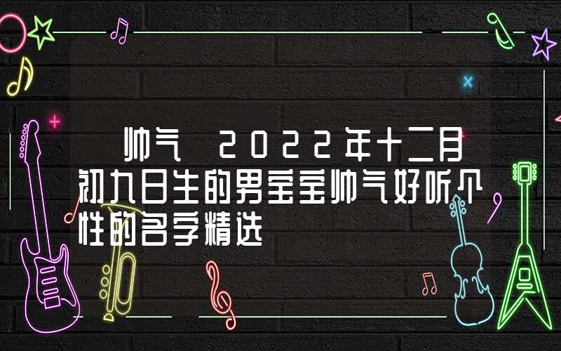 「帅气」2022年十二月初九日生的男宝宝帅气好听个性的名字精选