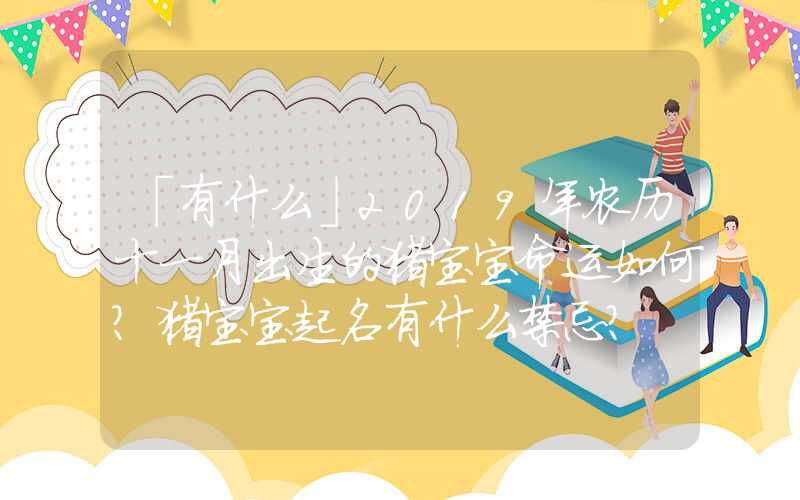 「有什么」2019年农历十一月出生的猪宝宝命运如何？猪宝宝起名有什么禁忌？
