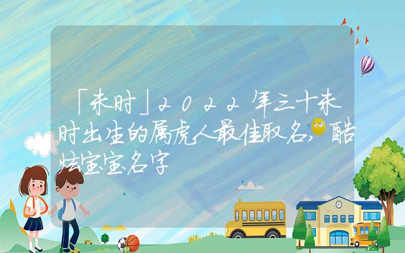 「未时」2022年三十未时出生的属虎人最佳取名,酷炫宝宝名字