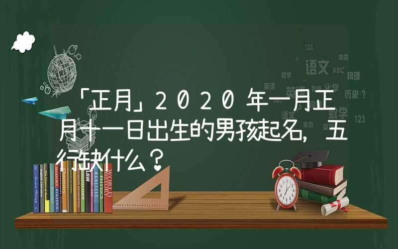 「正月」2020年一月正月十一日出生的男孩起名，五行缺什么？