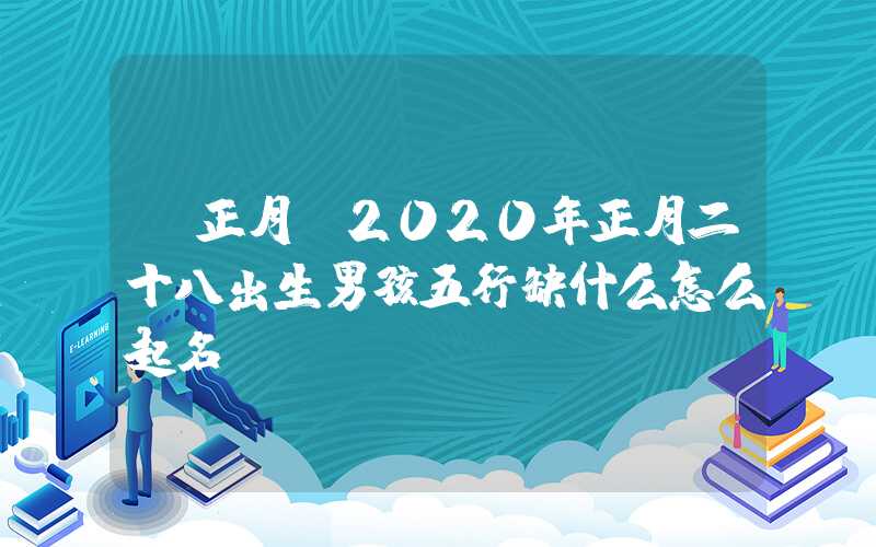 「正月」2020年正月二十八出生男孩五行缺什么怎么起名？