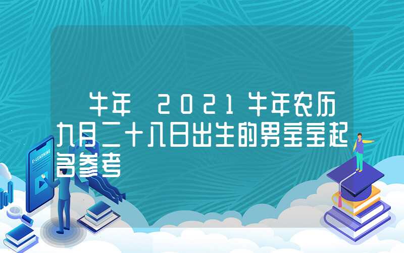 「牛年」2021牛年农历九月二十八日出生的男宝宝起名参考