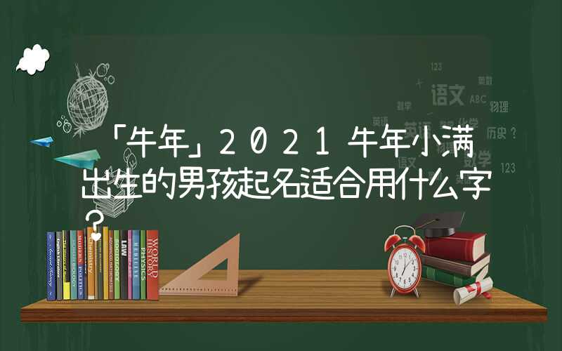 「牛年」2021牛年小满出生的男孩起名适合用什么字？