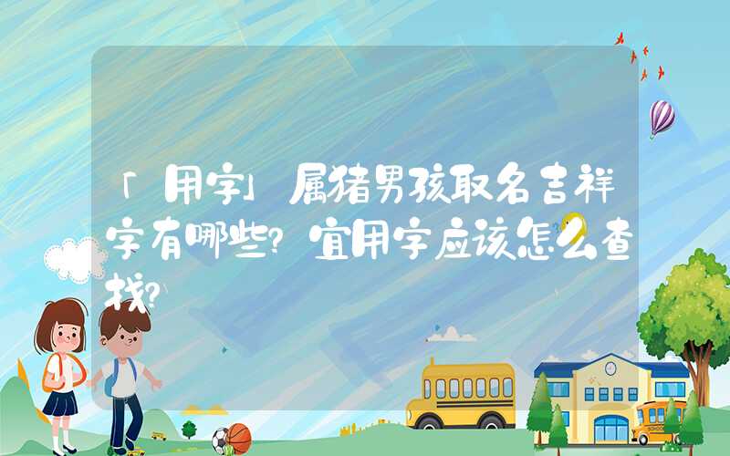 「用字」属猪男孩取名吉祥字有哪些？宜用字应该怎么查找？
