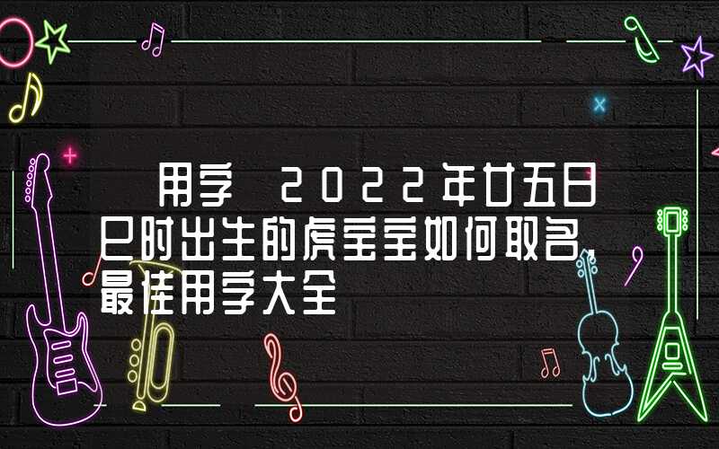 「用字」2022年廿五日巳时出生的虎宝宝如何取名,最佳用字大全