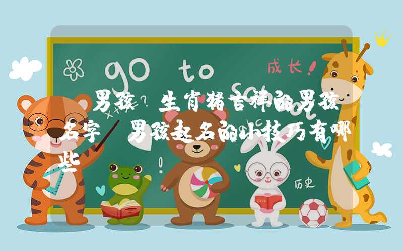 「男孩」生肖猪吉祥的男孩名字，男孩起名的小技巧有哪些？