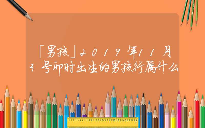 「男孩」2019年11月3号卯时出生的男孩行属什么