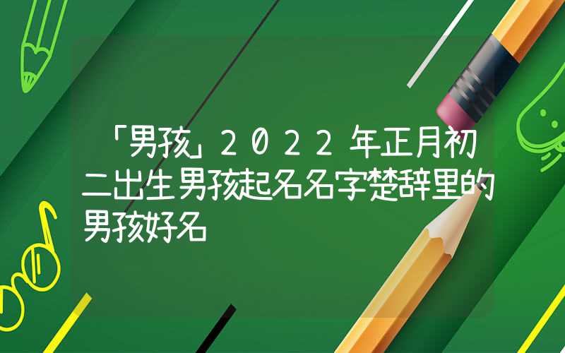 「男孩」2022年正月初二出生男孩起名名字楚辞里的男孩好名