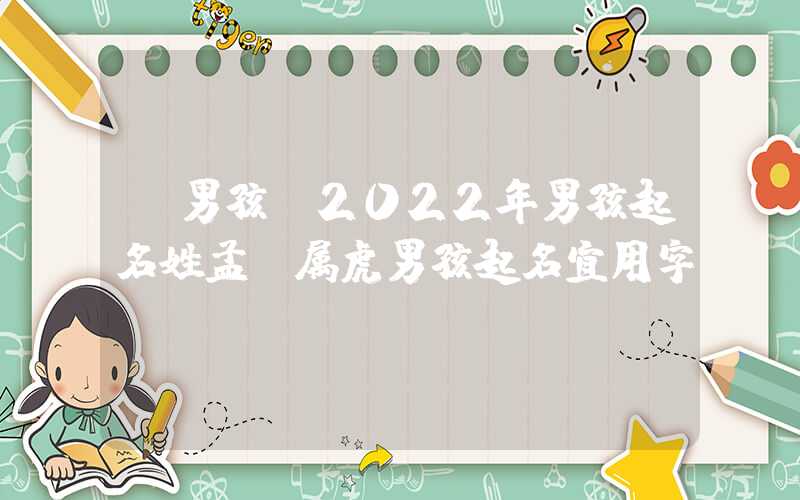 「男孩」2022年男孩起名姓孟，属虎男孩起名宜用字