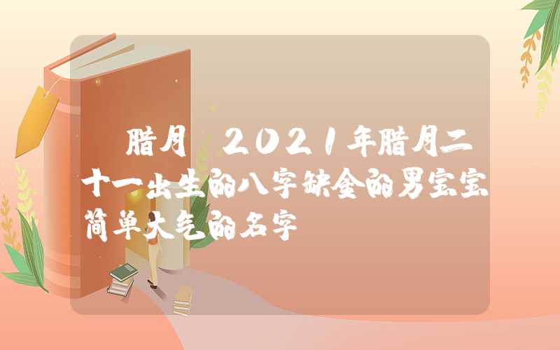 「腊月」2021年腊月二十一出生的八字缺金的男宝宝简单大气的名字