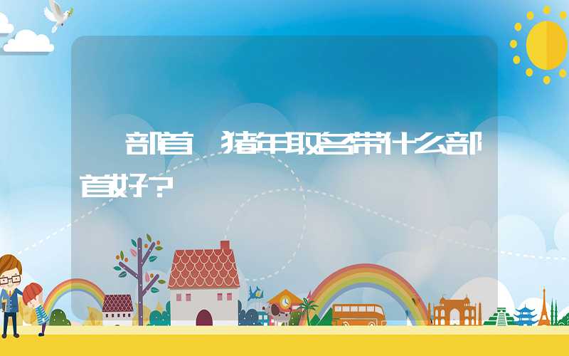 「部首」猪年取名带什么部首好？