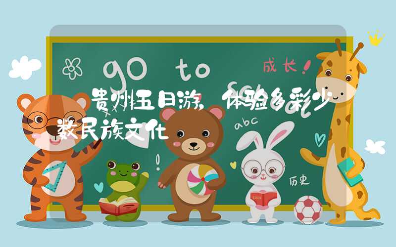 【贵州五日游，体验多彩少数民族文化】
