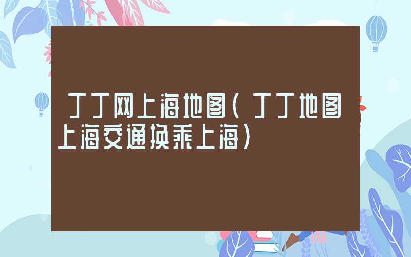 丁丁网上海地图（丁丁地图上海交通换乘上海）