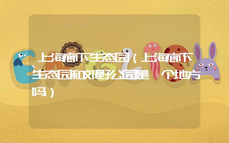 上海廊下生态园（上海廊下生态园和郊野公园是一个地方吗）