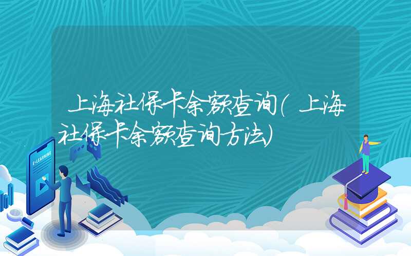 上海社保卡余额查询（上海社保卡余额查询方法）