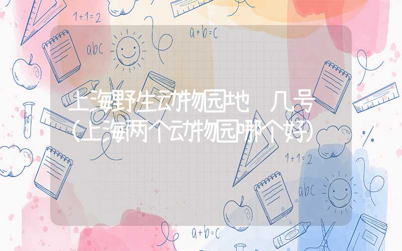 上海野生动物园地铁几号线(上海两个动物园哪个好)