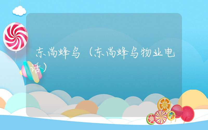 东尚蜂鸟（东尚蜂鸟物业电话）