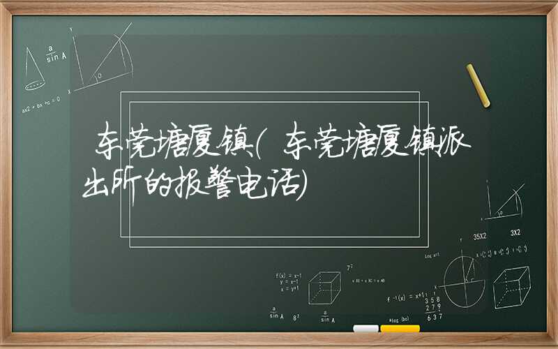 东莞塘厦镇（东莞塘厦镇派出所的报警电话）