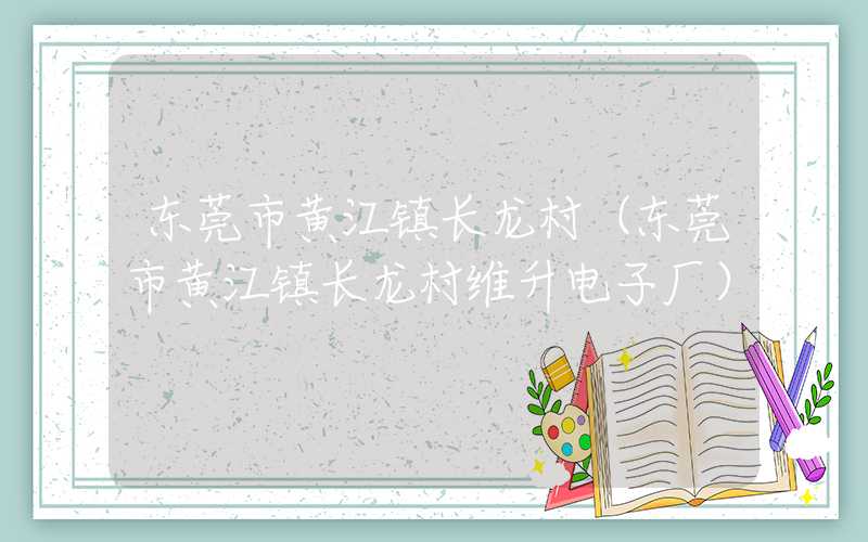 东莞市黄江镇长龙村（东莞市黄江镇长龙村维升电子厂）