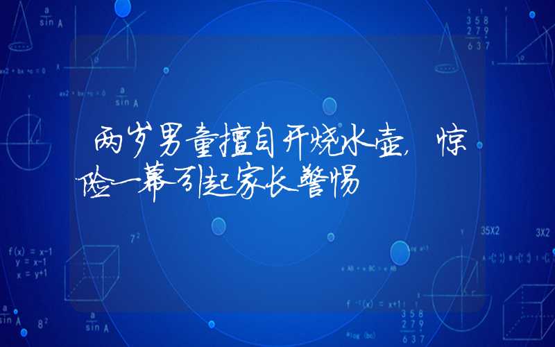 两岁男童擅自开烧水壶，惊险一幕引起家长警惕