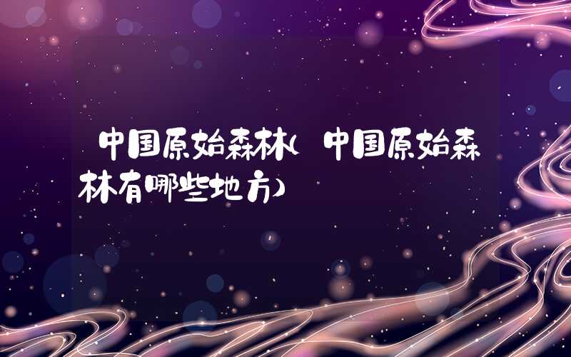 中国原始森林（中国原始森林有哪些地方）
