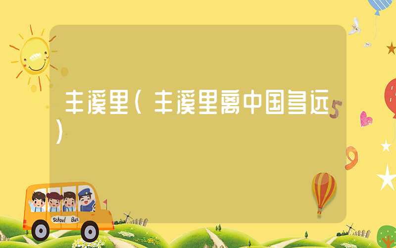 丰溪里(丰溪里离中国多远)