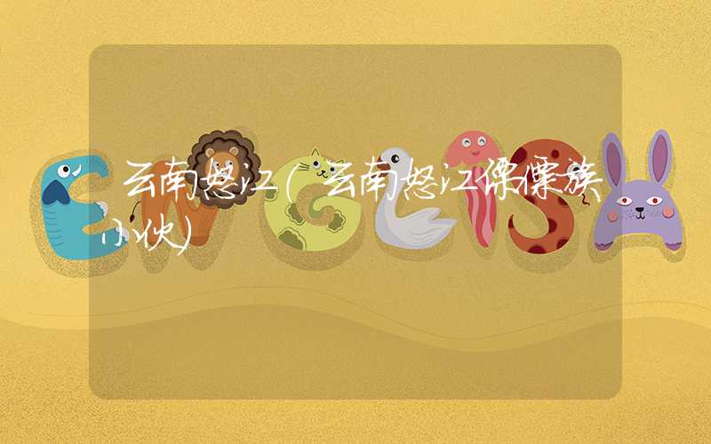 云南怒江（云南怒江傈僳族小伙）