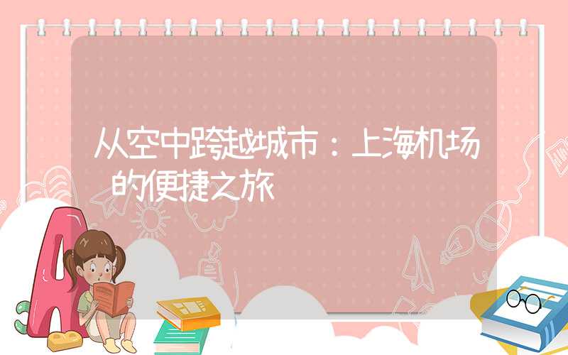 从空中跨越城市：上海机场线的便捷之旅