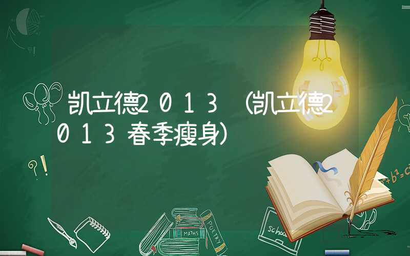 凯立德2013（凯立德2013春季瘦身）