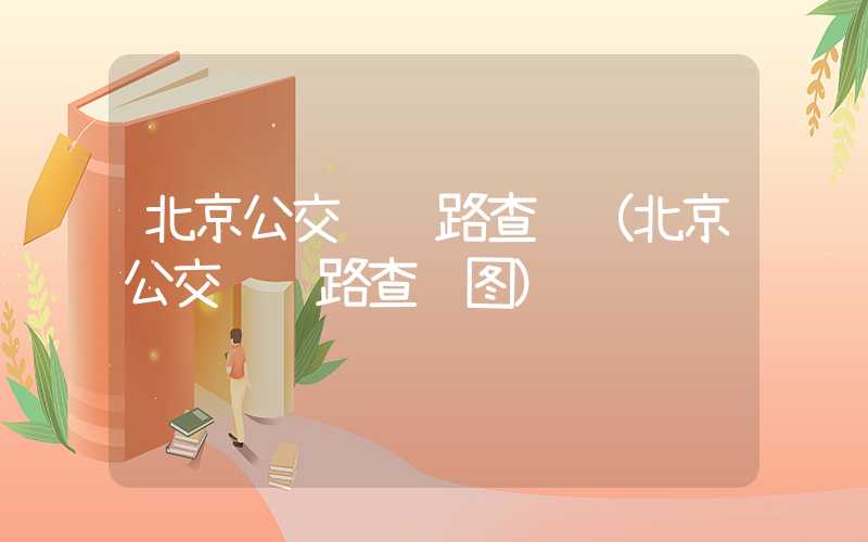 北京公交车线路查询（北京公交车线路查询图）