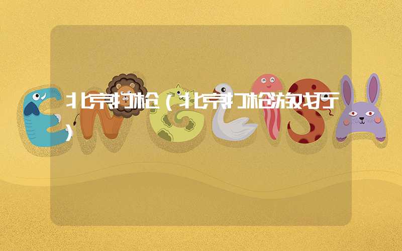北京打枪(北京打枪游戏厅)