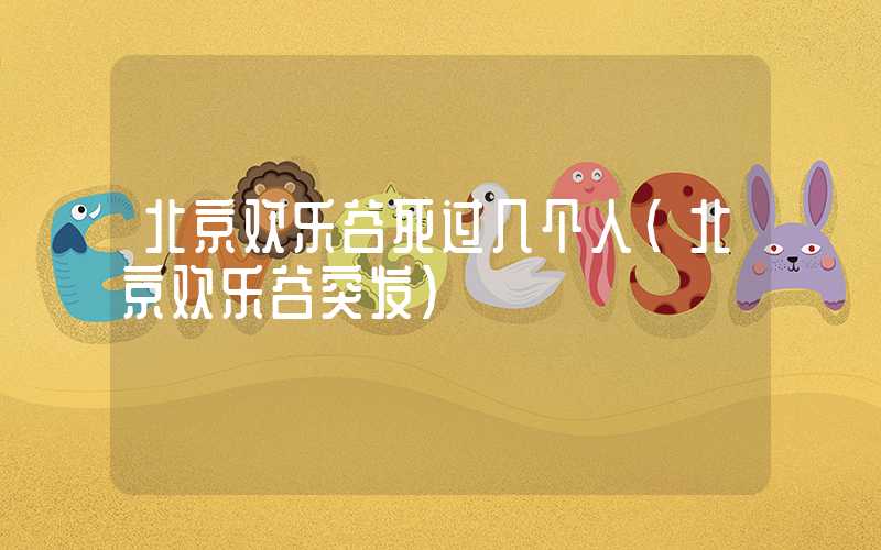 北京欢乐谷死过几个人(北京欢乐谷突发)
