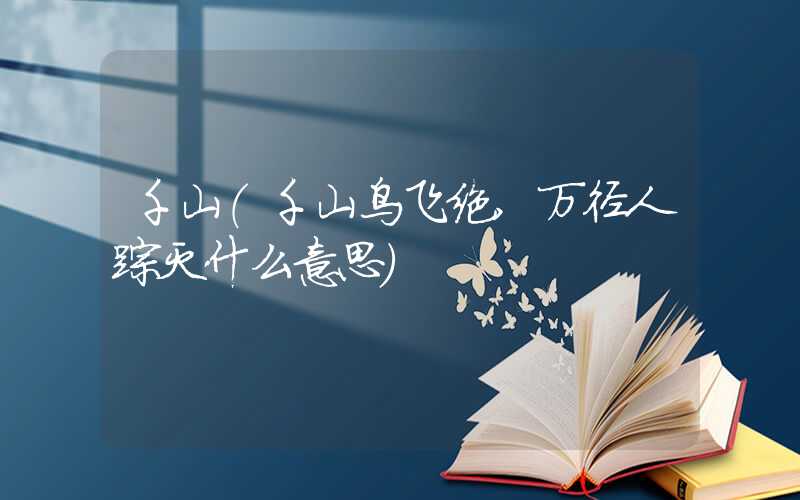 千山（千山鸟飞绝,万径人踪灭什么意思）