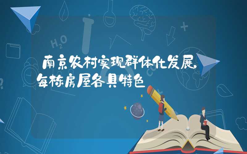 南京农村实现群体化发展，每栋房屋各具特色