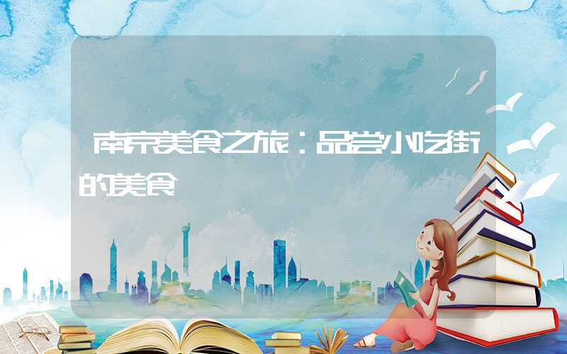南京美食之旅:品尝小吃街的美食